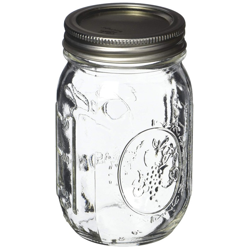 Ball Pint Mason Jar, Regular Mouth, 16 oz (3 Count)