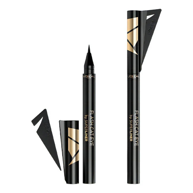 Delineador Líquido L´Oréal Superliner Flash Cat Eyeliner Ub Color Negro