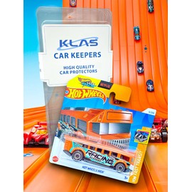 Hot Wheels High (Orange Let's Race) 1/5 HW Fast Transit - 2024-5/250 (Short Card) - includes a KLAS Car Keeper Protector Case - HTD52