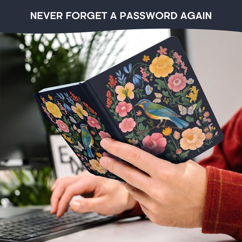 Taja Password Keeper Book with Alphabetical Tabs, Small Password Books