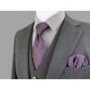 [S&W SHLAX&WING] Men's Necktie Combo Necktie Pocket Square Set Satin
