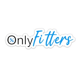 314PI Only Fitters Sticker - Blue Hard Hat Stickers, Die-Cut Vinyl Decals for Laptop, Phone, Kindle, Journal, Water Bottles - Size 5