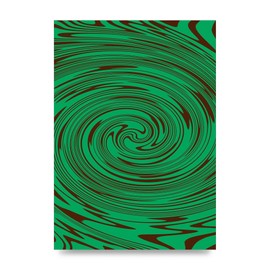Lithobee - Green Trippy Swirl - Printed Wall Art Design in Sizes A2, A3 & A4 Framed in a Stylish Quality Coloured Frame or Unframed (A3 Unframed)