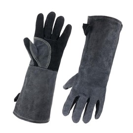LAIKEANDUN Leather Forge Welding Gloves, Heat/Fire Resistant,Mitts for BBQ,Oven,Grill,Fireplace,Tig,Mig,Baking,Furnace,Stove,Pot Holder,Animal Handling Glove16 Inches,662℉,
