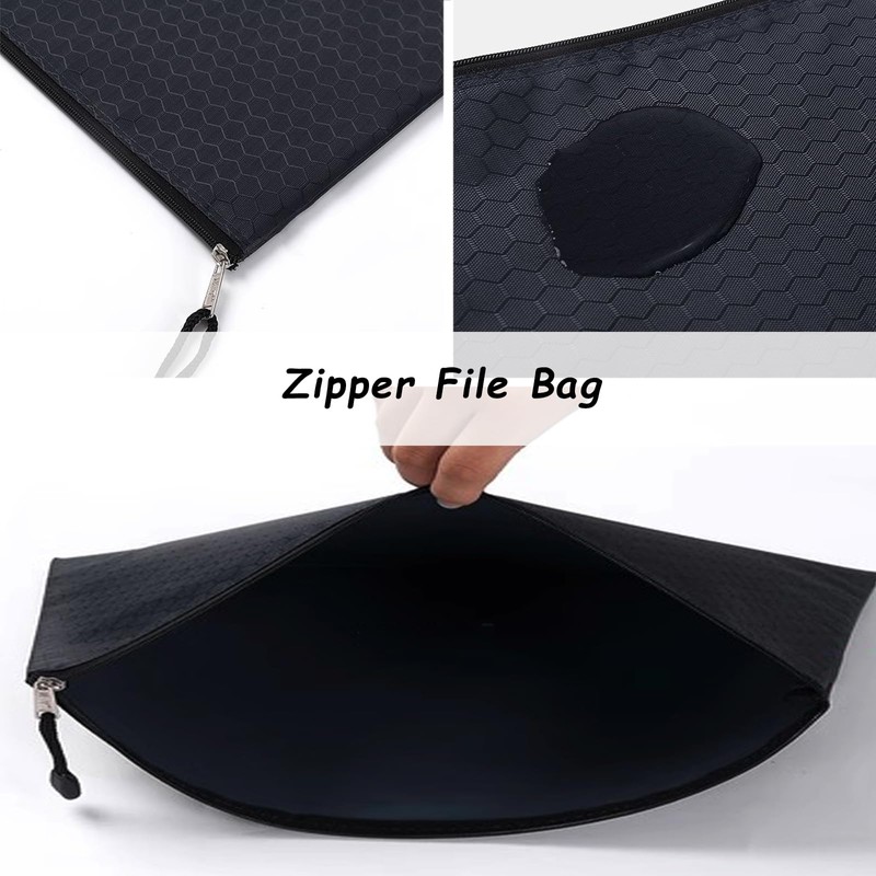 Wallet with Zip, Pack of 10, A5 Document Bag, Waterproof