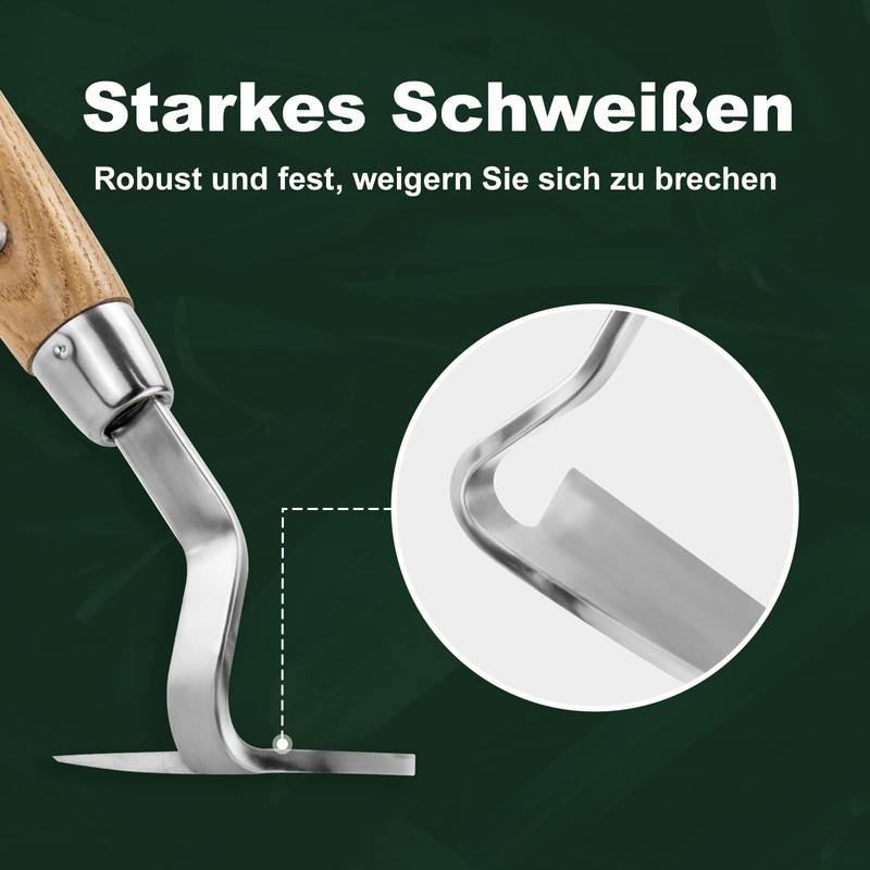 Eadwiella Stainless Steel Garden Hoe Cutting Hoe Garden Tool