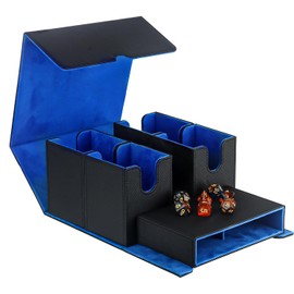 5-in-1 Trading Card Storage Box - 600+ Sleeved Card Capacity, 4 Removable Deck Cases & Dice Tray - Commander Deck Box, Baseball Card Holder, Tarot Card Storage for MTG, Sports Cards, Collectors