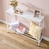 Tajsoon Console Table 41.8”, 2-Tier Entryway Table Narrow Sofa Table