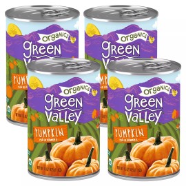 Green Valley Organic Pumpkin 15 Ounce Pack of 4 100% Dickinson Non GMO USDA O...
