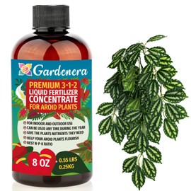 Premium Liquid AROID Plant Fertilizer - 3-1-2 Concentrate for Indoor Plants and Flowers by Gardenera | Organic Plant Food for AROIDS - 8oz