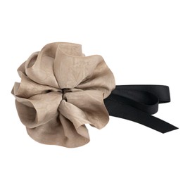 SXQLYH Satin Flower Hair Clip, Flower Women's Hair Clips, Asymmetrical, Women Hair Bows Hair Clips, French Hair Clips, Romantic Flower Hair Clip, Satin Hair Accessories (Beige)