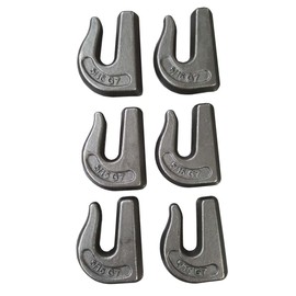 (6) Weld ON Grab Chain Hooks 5/16" G70 WLL 4,700 Bucket Trailer Rigging 0900103-6