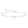 XKUZRWE Initial Heart Silver Bracelets for Women Trendy Letter Charm