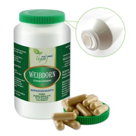 VITA IDEAL Vegan Hawthorn Berries 120 Capsules Crataegus Monogyna Hawthorn Daily Serving 1000 mg White Buckthorn Pure Powder Natural, Vegetable and No Additives