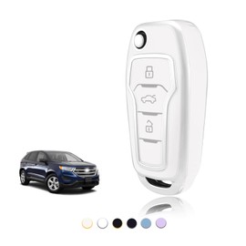 TOOMUME Key Cover TPU Car Key Case Fits Ford Edge Explorer Escort Ecosport Everest Escape Fiesta Focus Fusion Nissan Toyota, Key Cover Protection Key Shell - Flip Key