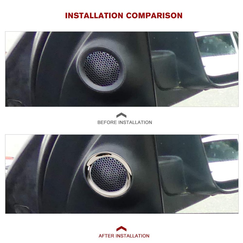 CheroCar Front Door Speaker Cover for Jeep Grand Cherokee 2011-2020,