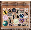 A4 Sticker Sheet Witch Vinyl Stickers - Witchcraft Cat Bats