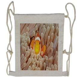 Ambesonne Ocean Drawstring Backpack, Bali Indonesia Fishes, Sackpack Bag