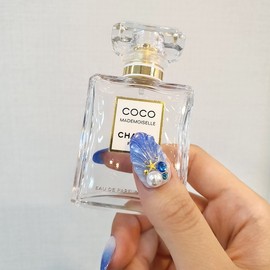 Powder Gras Seashell Handmade Nail Tips - Long Point / 파우더 그라 조개 수제네일팁 - 롱포인트