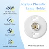 Saysurey 20 Pcs E26 Medium Base Ceiling Lamp Holder Keyless