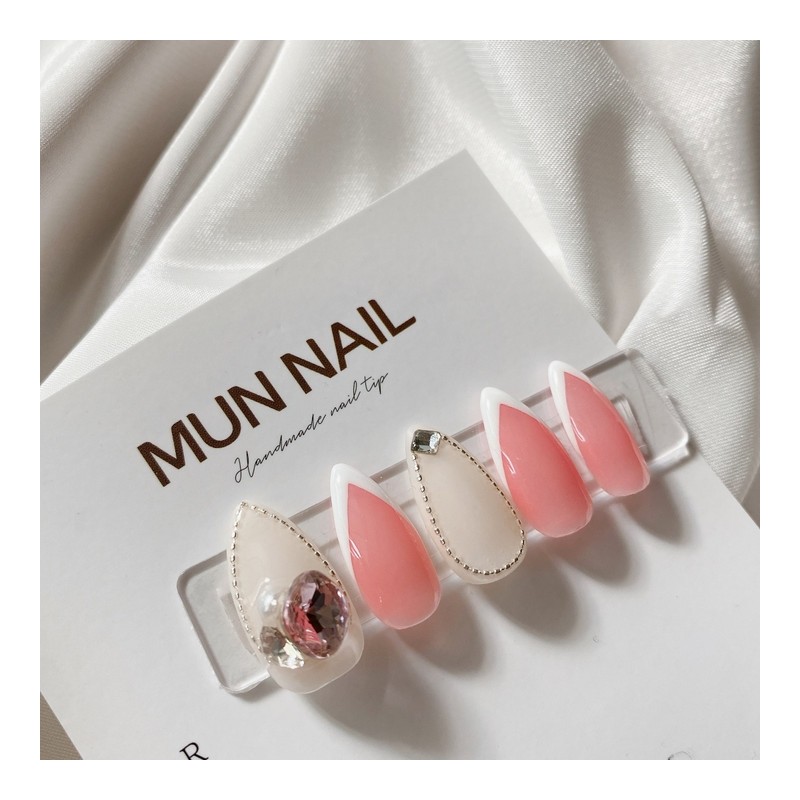 MunNail Lovely Pink Nail Tips - Ballerina / MunNail 러블리핑크