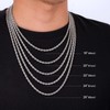 KRKC & Co 2.5 mm/4 mm/6 mm Thin Rope Chain