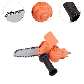 Generic Mini Electric Chain Saw Sawing Machine Tool Portable Garden Gifts Cordless Woodworking Cutter Small Saw for Tree Logging, Orange