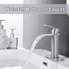 WOWOW Waterfall Bathroom Faucet Single Handle, Single Hole Bathroom Sink