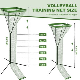 Volleyball Setter Trainer Net, 3x3 Ft Adjustable Height & Angle, Perfect for Indoor & Outdoor Targeted Volleyball Training Equipment, Enhances Setting, Spiking & Serving Skills, Includes Target Cloth