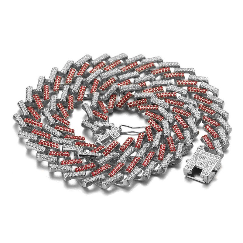 Halukakah Diamond Cuban Link Gold Chain for Men Iced Out,13MM