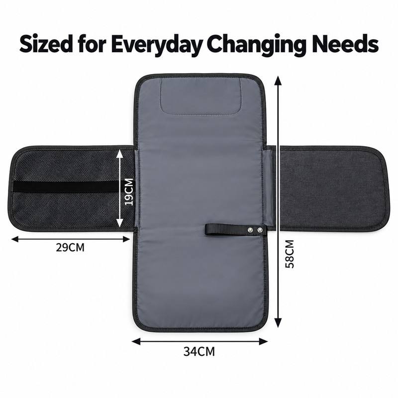 Portable Baby Diaper Changing Pad with Storage Pockets – 58