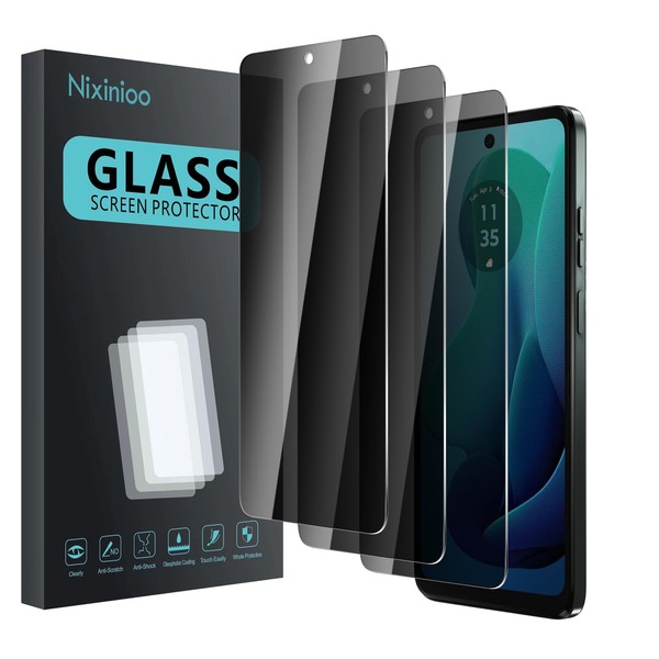 Nixinioo 3 Pack Privacy Screen Protector for Motorola Moto G