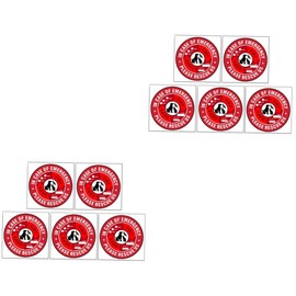 Operitacx 2sets Warning Sign Wall Sticker Pet Emergency Decal Pet Wall Decal Emergency Sign Stickers PVC 5pcs*2
