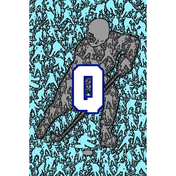 Q: Letter "Q" Initial Ice Hockey Player Personalized Name Monogram