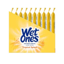 Wet Ones Tropical Splash Hand Wipes 10 Packs 20 Wipes in Each Pack (200 Wipes)