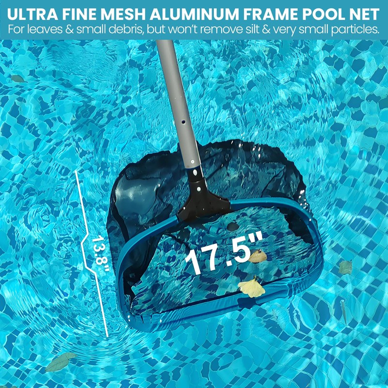 Deluxe Swimming Pool Cleaning Kit Including Pool Net and Vacuum