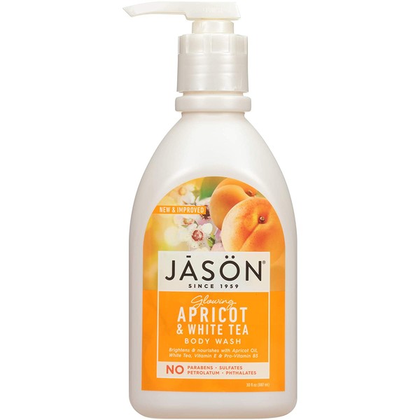 Jason Natural Body Wash and Shower Gel, Glowing Apricot.  30 oz