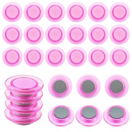 ZDZBLX Fridge Magnets 28 Pack, Strong Refrigerator Magnets Small Heavy Duty Mini Magnet, Cute Round Magnets for Whiteboard Fridge Locker Classroom Office Use, Decorative Pink Magnet for Home, School