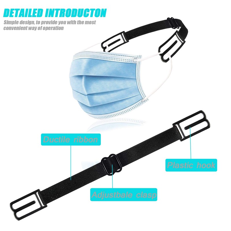 Mask Extenders, 10pcs Mask Strap Extender Ear Saver, Anti-Slip Adjustable
