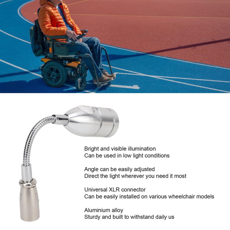 Electric Wheelchair Night Light, 3 Pin XLR Head LED Power