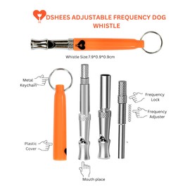 Dshees Dog Training Set is perfect combination of Two Dog Whistles For Recall With One Whistle Lanyard And One Dog Clicker. Dog Whistle To Stop Barking And Clickers For Dog Training, Puppy Training.