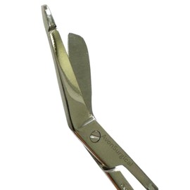 Set of 2 Bandage Scissors with One Large Finger Ring 4.5in + 5.5in EMT Nurse Bandage Scissors - Stainless Steel