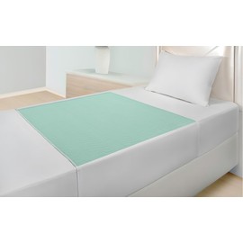 Waschbare Inkontinenz-Unterlage mit Einsteckstreifen, 85 x 90 cm, Mintgrün