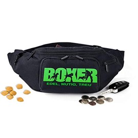 siviwonder Boxer Dog Sport Belt Bag Bum Bag Dog Embroidery Colour Embroidery Neon Green
