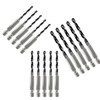 FOCMKEAS 1/4 Inch Hex Shank Drill Bit Set 15PCS(3mm-5mm), Black