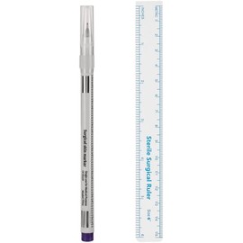 Ipetboom Dermógrafo Micropigmentación Bolígrafo Multifuncional para Tatuajes con Regla de Plástico para Posicionar Cejas en Salones de Belleza y Tiendas de Tatuajes