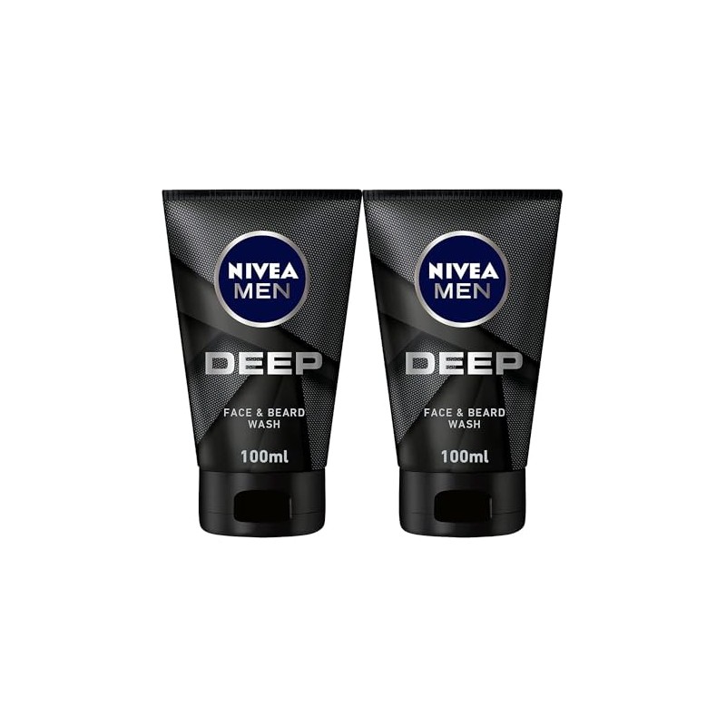 NIVEA- Jabón limpiador profundo para rostro y barba Nivea Men,