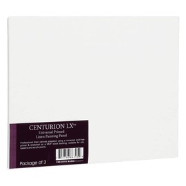 Centurion All-Media Primed Linen Panels - 6x8" 3 Pack - 11oz Universal Primed Canvas Boards for Painting, Mounted on MDF Wood, Non-Warping, Ideal for Artists, Professionals, and Painters