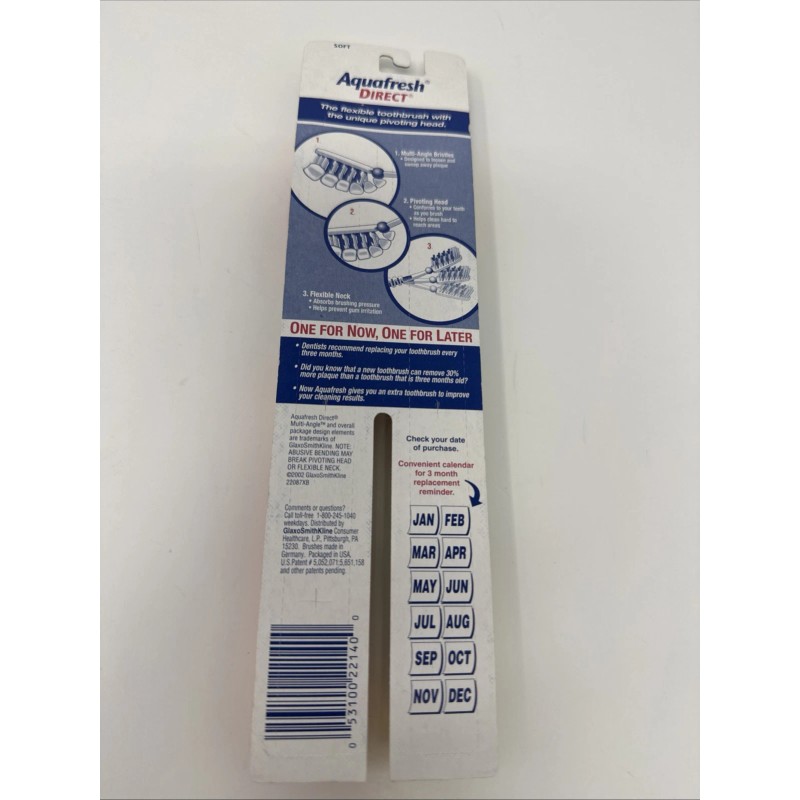 Aquafresh Vintage Aquafresh Flexible Neck Soft Toothbrush #31 2count package