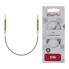 KnitPro Zing Fixed Circular Needles 9" (22.5cm) | 3.50mm